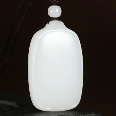 和田白玉无事牌